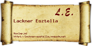 Lackner Esztella névjegykártya